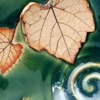 Leaf Bowl with Impressions and Appliqued Leaves, Jade Glaze